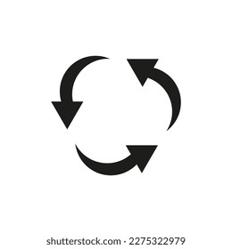 icono de reciclaje de triángulo. Concepto orgánico. Ilustración vectorial.
