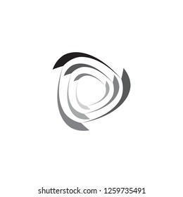 Triangle with Recycle logo design