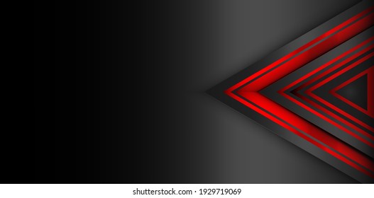 Triángulo de fondo rojo con diseño de concepto mínimo 