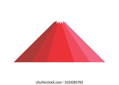 the triangle red logo design for active mountain