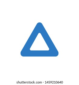 Triangle related vector glyph icon. Isolated on white background. Vector illustration.