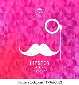Triangle retro hipster background.