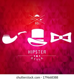 Triangle retro hipster background.