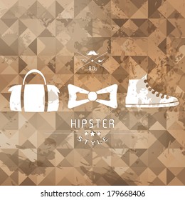 Triangle retro hipster background.