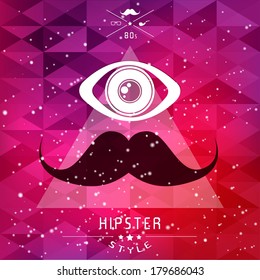 Triangle retro hipster background.