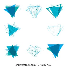 Triangle Retro Shape. Banners, Insignias,Logos,Icons,Labels and Badges.