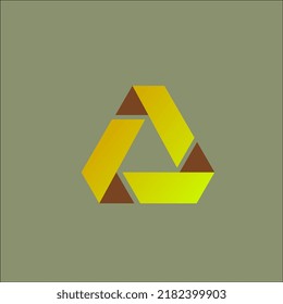 
Triangle Ribbon Gold Modern Logo