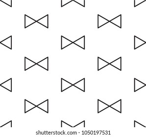 Triangle Ribbon Seamless Pattern Background. Vector Illustration.
