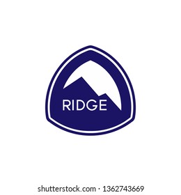 triangle with ridge logo design vector illustration