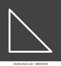 Triangle, right, angle icon vector image. Can also be used for shapes and geometry. Suitable for use on web apps, mobile apps and print media. svg