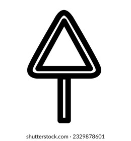 The triangle road sign is a prominent sign with three sides, often used to indicate warnings or cautionary information to drivers. It alerts them to potential hazards, changes in road conditions.
