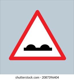 triangle road sign uneven road