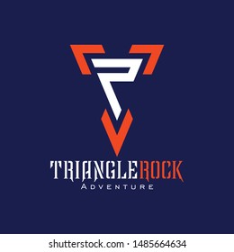 Triangle rock logo letter R