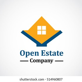 Triangle roof of house abstract vector and logo design or template property business icon of company identity symbol concept