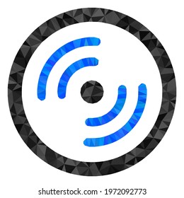 Triangle rotor rotation polygonal icon illustration. Rotor Rotation lowpoly icon is filled with triangles. Flat filled geometric mesh symbol based on rotor rotation icon.