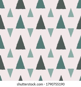 Triangle rough geometric seamless pattern illustration vector