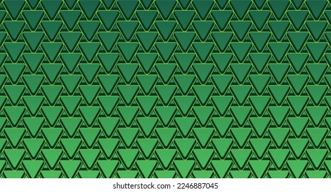Triangle round corner in gradient green background. This geometrical pattern design suitable for any fabrics, carpets, rugs, or textiles.