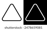 Triangle rounded corners silhouette icon. Triangle shape illustration.