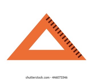 triangle rule  isolated icon design, vector illustration  graphic 