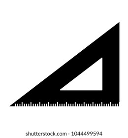 triangle rule school supply icon