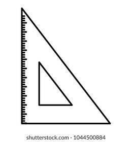 triangle rule school supply icon