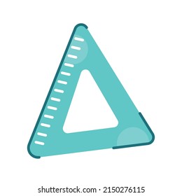 triangle rule school supply icon