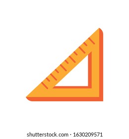 triangle ruler angle education school vector illustration icon design