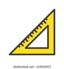 triangle ruler, Filled outline icon, carpenter and handyman tool and equipment set
