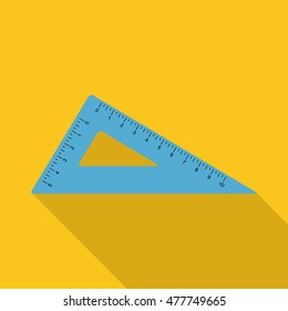 triangle ruler flat icon. You can be used triangle ruler icon for several purposes like: websites, UI, UX, print templates, promotional materials, info-graphics, web and mobile phone apps.