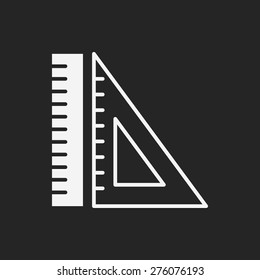 Triangle ruler icon