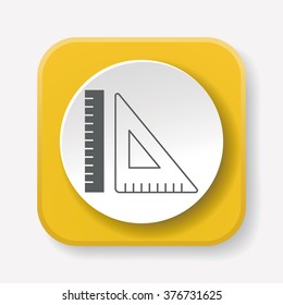 Triangle ruler icon