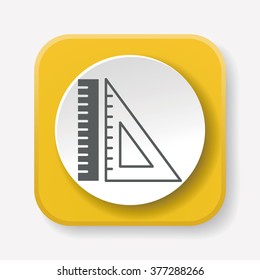 Triangle ruler icon