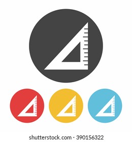 Triangle ruler icon