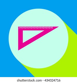 Triangle ruler icon.