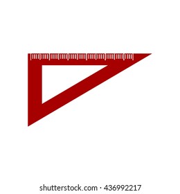 Triangle ruler icon.
