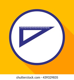 Triangle ruler icon.