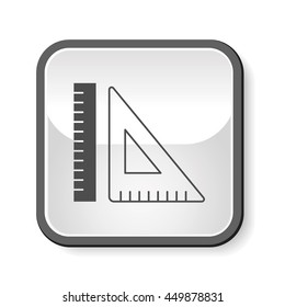 Triangle ruler icon