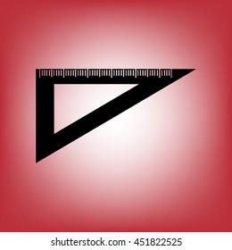 Triangle ruler icon.