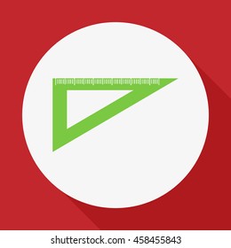 Triangle ruler icon.