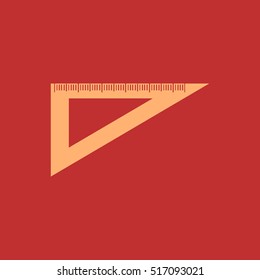 Triangle ruler icon.