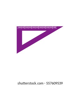 Triangle ruler icon.
