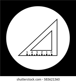 triangle ruler icon