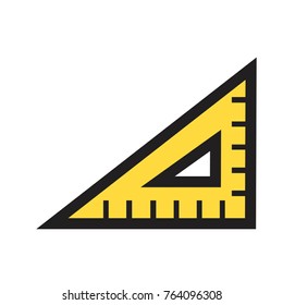 Triangle ruler icon colored