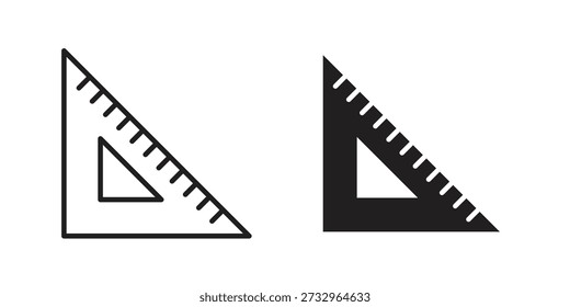 Triângulo régua ícone conceito vetor ilustração. logotipo ícone designs