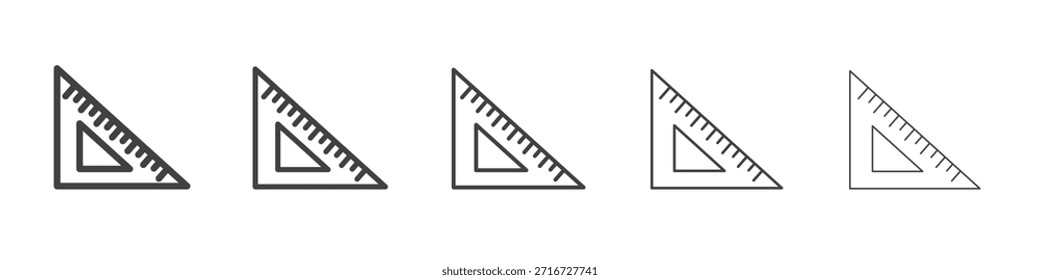 Diseño del icono de la Regla del triángulo, logotipo, App, UI. Ilustración vectorial, EPS