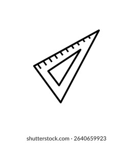 Triangle ruler icon design Vector illustration on white background