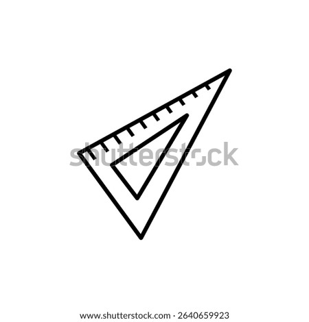 Triangle ruler icon design Vector illustration on white background