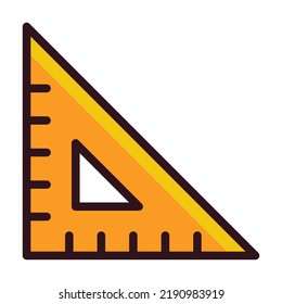 triangle ruler icon illustration design