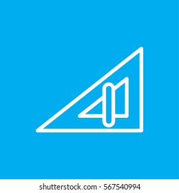 triangle ruler icon illustration isolated vector sign symbol