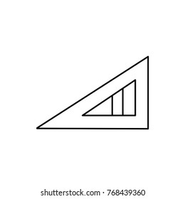 triangle ruler icon illustration isolated vector sign symbol